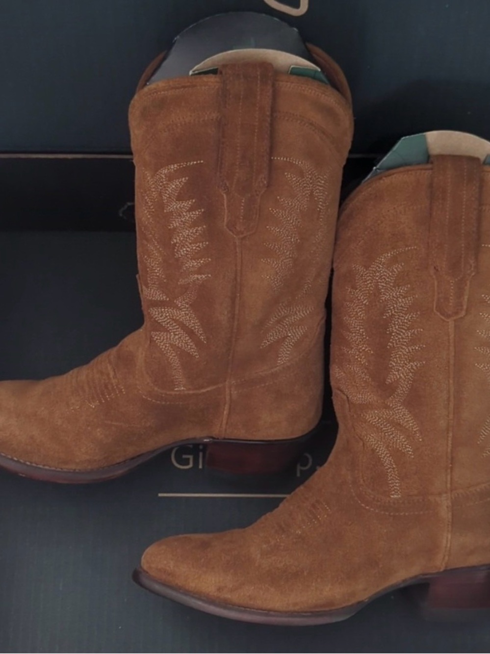 Tecovas The Josie - Sienna Suede Cowboy Boots - Picture 3 of 6